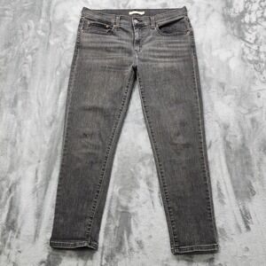 Levi's Jeans Womens 30 Gray Boyfriend Distressed Crop Ankle Stretch Denim Casual